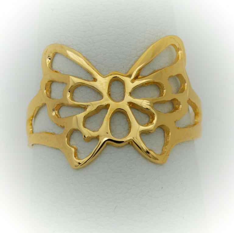 butterfly big hollows ring front view