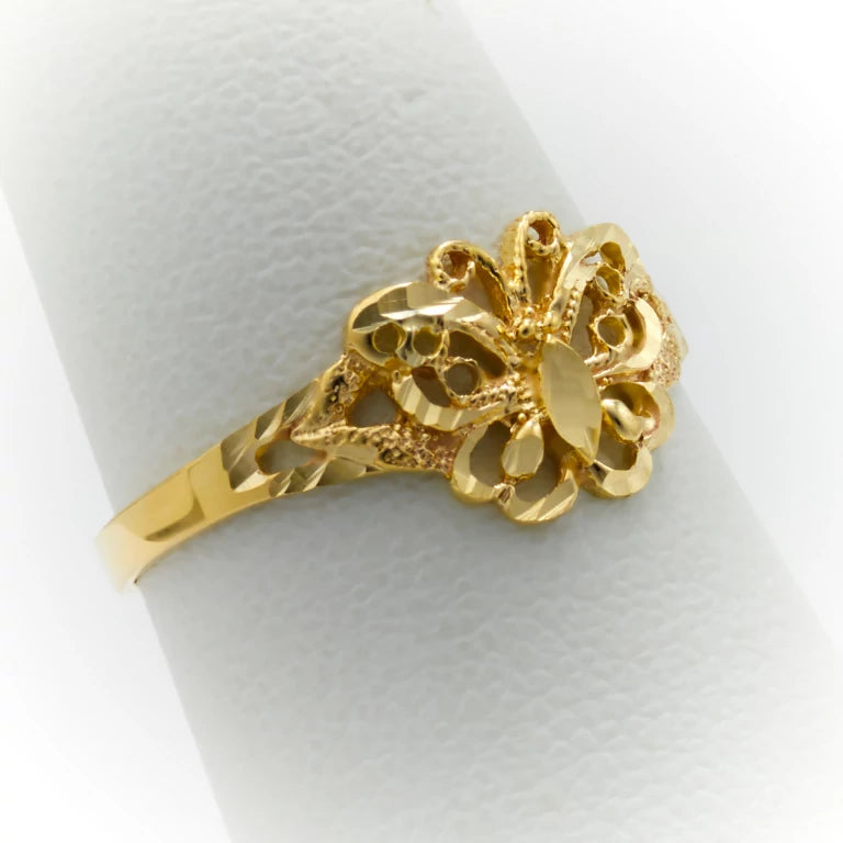 simple yellow gold butterfly