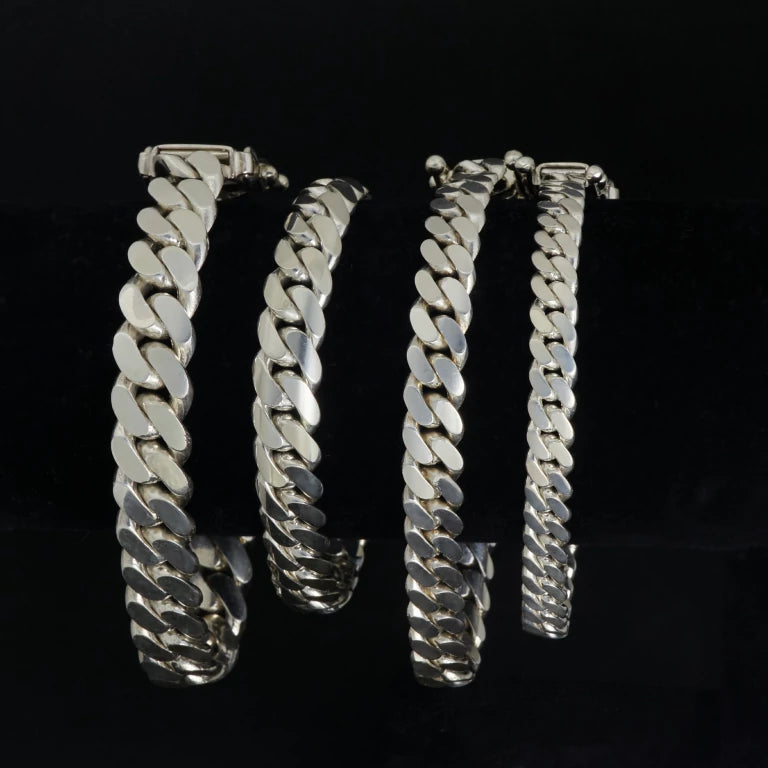 Cuban Link Silver Bracelets Men
