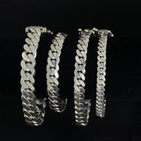 Cuban Link Silver Bracelets Men