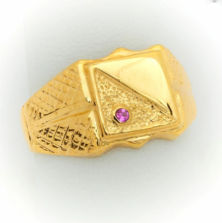 Men's Gold Signet Ring | Square Design