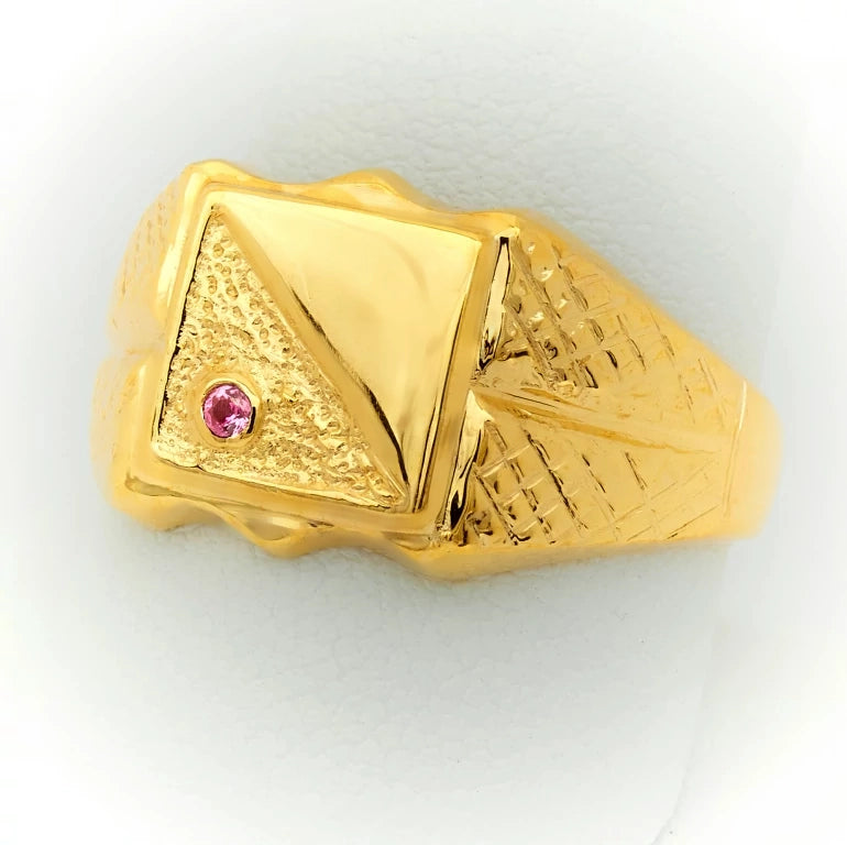 Mens signet ring gold