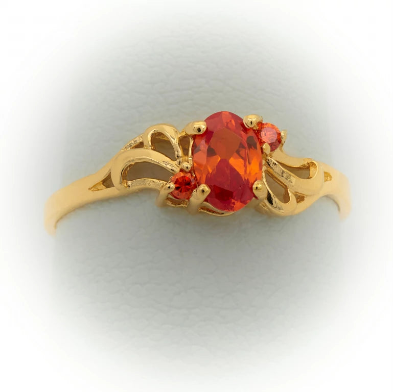 simple gold orange ring